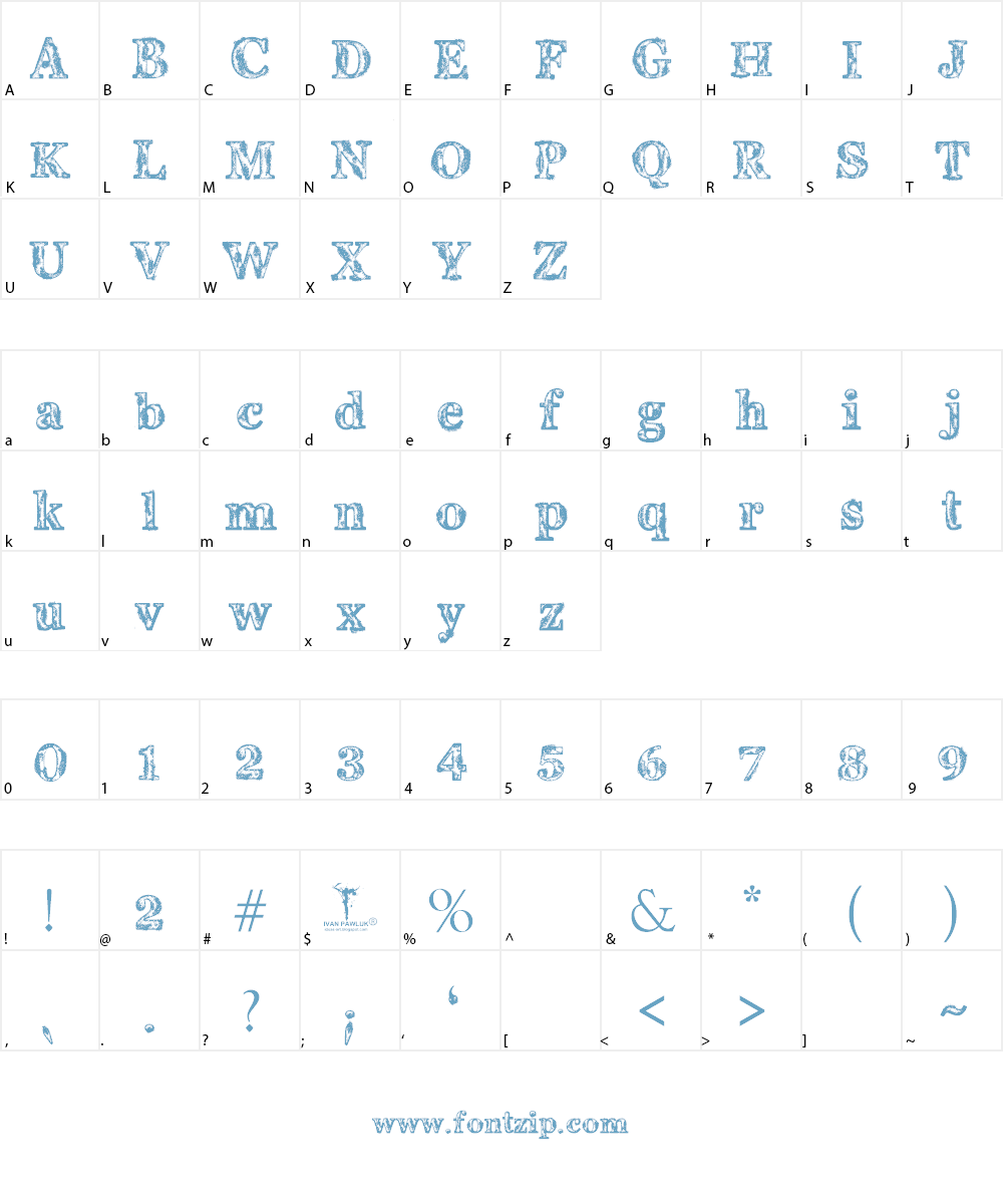 Coral Oxid Font Character